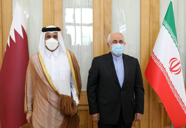دیدار و گفتوگوی دکتر ظریف با وزیر خارجه قطر