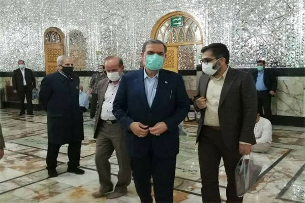 «محسن رضایی» وارد حرم حضرت عبدالعظیم (ع) شد