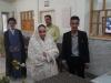 عروس و داماد دامغانی رای خود را به صندوق انداختند