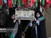 استقبال مادران و همسران شهدا از پیکر شهید گمنام دفاع مقدس در هشتبندی