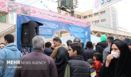 موکب مردمی در مسیر شادپیمایی نیمه شعبان کرمانشاه