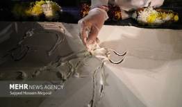 پخت کیک متری در مسجد مقدس جمکران