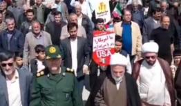 مردم توپ آغاج در راهپیمایی روز قدس شرکت کردند