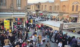 شلوغی بازار بزرگ تبریز در آستانه سال نو