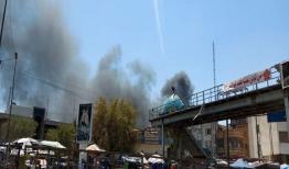 آتش‌سوزی گسترده در بازار «الشورجه» بغداد+ فیلم