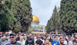مشارکت ۷۵هزار نفر در آخرین نماز جمعه ماه رمضان درمسجد الاقصی