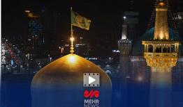شستشوی گنبد حرم مطهر رضوی در آستانه سال نو