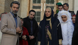 قاب عاشقانه بیتای سریال آوای باران با همسرش