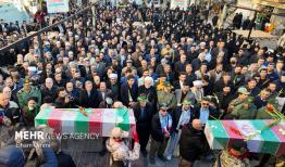 تشییع پیکر مطهر ۱۴ شهید گمنام دفاع مقدس در اهواز