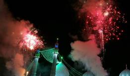 نورافشانی مسجد مقدس جمکران در شب نیمه شعبان