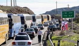 وضعیت ترافیکی مسیر منتهی به مرز مهران + فیلم