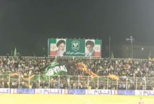 جو ورزشگاه تختی خرم‌آباد در پایان بازی با پرسپولیس