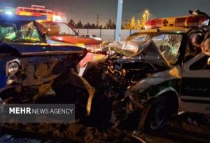 تصادف زنجیره‌ای در بزرگراه قم-تهران؛ ۱۱ نفر مصدوم شدند