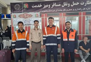 استقرار تیم راهداری کرمان در پایانه مشهد برای بازگشت زائران