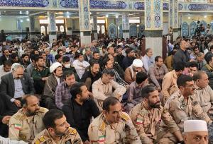 اجتماع وحدت آفرین شیعیان و اهل سنت زاهدان به مناسبت چهلم شهدای اقتدار