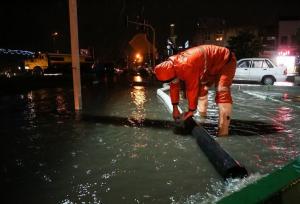 آب گرفتگی مسکن مهر شهر بندر جاسک