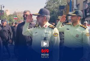 حضور رئیس پلیس تهران در راهپیمایی جاماندگان اربعین