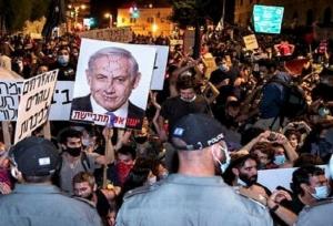 تظاهرات علیه نتانیاهو به خشونت و بازداشت معترضان کشیده شد