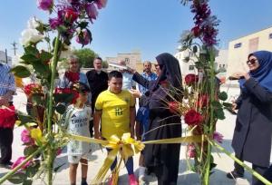 زمین چمن مصنوعی مدرسه شهدای خارگ افتتاح شد