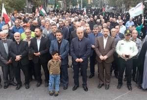 راهپیمایی مردم لنگرود در حمایت از عملیات «وعده صادق ۲»