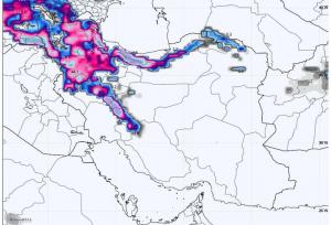 ورود سامانه بارشی جدید به کشور از دوشنبه؛ موج برف و باران در ۱۵ استان