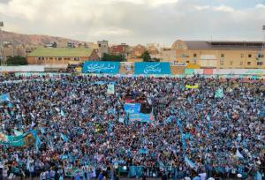 حضور ۵۰ هزار نفری هواداران پزشکیان در تبریز