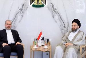دیدار رهبر جریان حکمت ملی عراق و سفیر ایران در بغداد