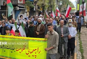 تصاویری از راهپیمایی «بشارت نصر» در رشت