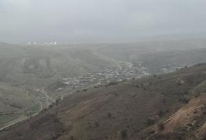 جاده قدیم بجنورد پوشیده در مه و باران