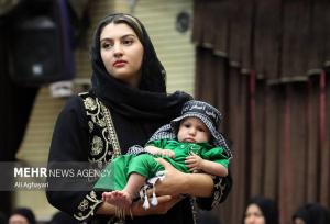 این قاب از مراسم شیرخوارگان حسینی پربازدید شد