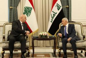 تاکید رؤسای جمهور لبنان و عراق بر حمایت از ملت فلسطین