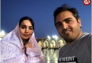 چهر مارال سریال آنام با چادر نماز در حرم امام رضا (ع)