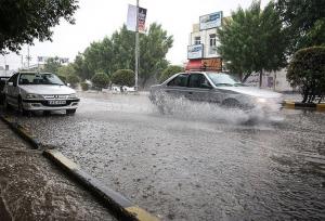 بارش باران تابستانه در شیراز
