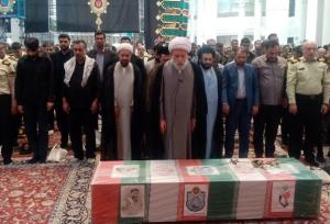 پیکر شهید مدافع امنیت در حرم مطهر شاهچراغ(ع) تشییع شد
