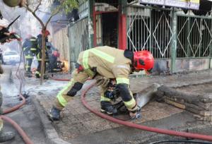 حریق مغازه تعمیرات استارت در مشهد مهار شد 