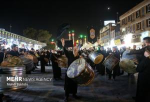 حرکت دسته عزاداری چلچراغ شهر زنجان