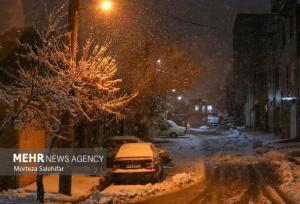بارش دوباره برف تبریز را سفیدپوش کرد