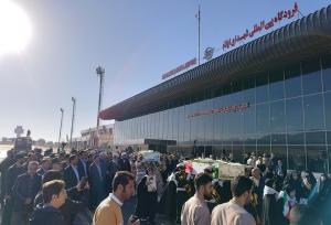 مراسم استقبال از ورود پیکر مطهر ۴ شهید گمنام در ایلام