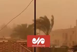 تصاویری از باد شدید و گرد و خاک در بافق یزد