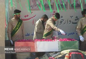 جلوه‌هایی از مراسم باشکوه تشییع شهید گمنام در چابهار