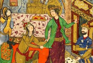 نقاشی ۴۰۰ ساله «یوسف و زلیخا» در یک کتاب ایرانی