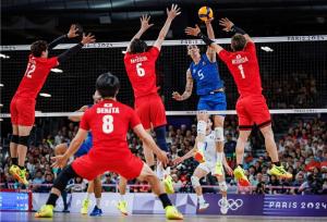 المپیک ۲۰۲۴| پیروزی دشوار والیبال ایتالیا مقابل ژاپن