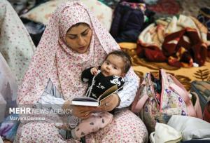 اعتکاف رجبیه صحنه با حضور پرشور دانش‌آموزان برگزار شد