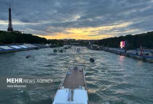 هوای بارانی پاریس در روز برگزاری افتتاحیه المپیک سی و سوم