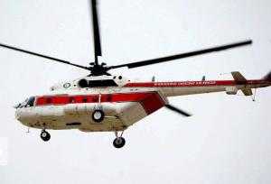 بالگرد هلال احمر برای اطفای حریق جنگل‌های الیت چالوس عازم شد