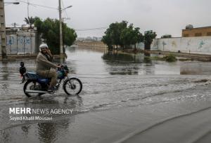 آبگرفتگی در خیابان‌های بندرکنگ