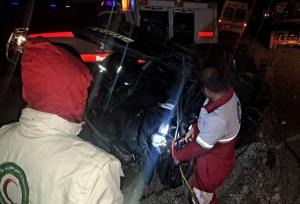 ۵ فوتی و مصدوم در تصادف پراید با دو تریلی در اتوبان زرندیه - تهران