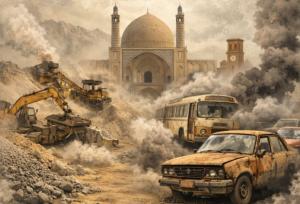 کاشان غرق در آلودگی؛ از معادن تا خودروهای فرسوده