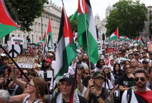 تظاهرات گسترده حامیان فلسطین در پایتخت انگلیس