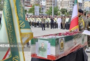 مراسم تشییع شهید «محراب بشارتی» در انزلی برگزار شد
